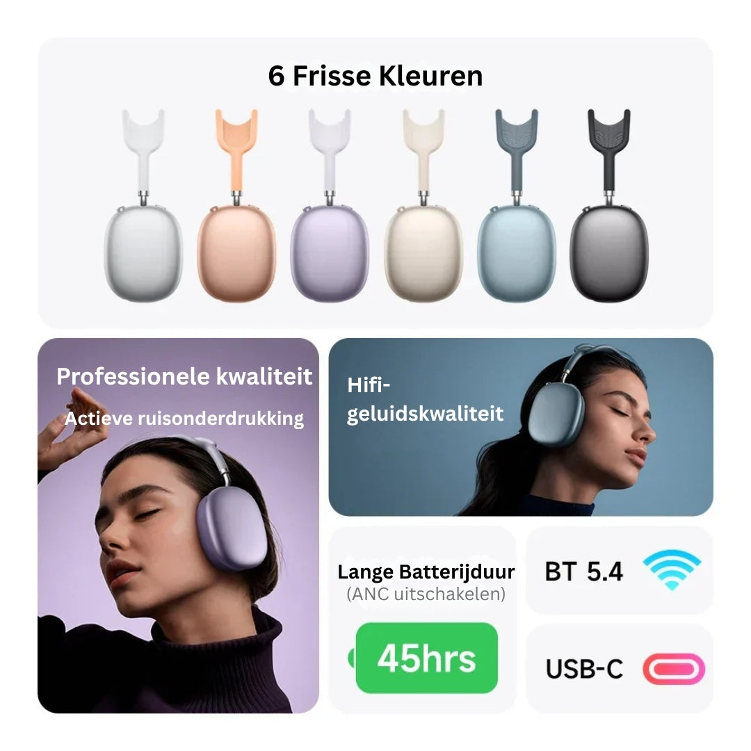 Pro Headphones - Wireless ANC Headset with Long Battery Life - Novaryn