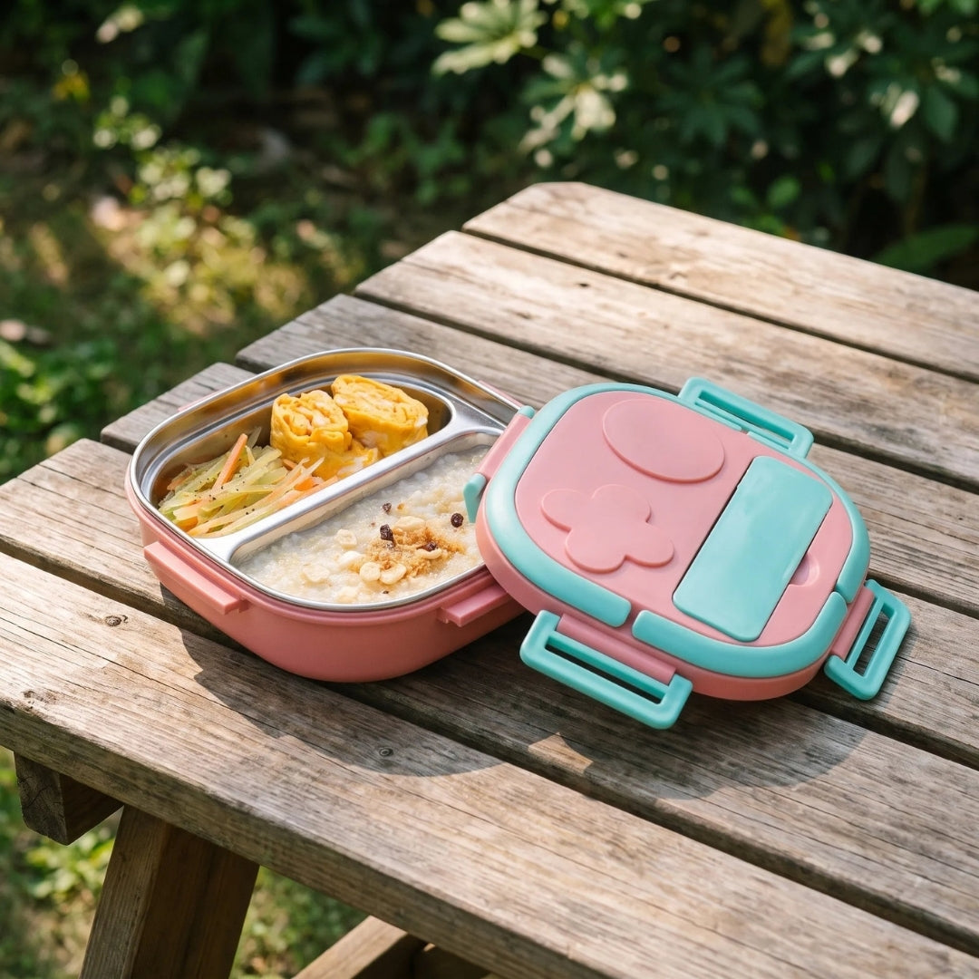 Bento Box met 2 of 3 Aparte Vakken Voor Kinderen