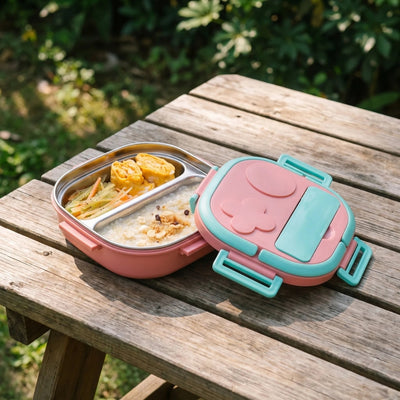 Bento Box met 2 of 3 Aparte Vakken Voor Kinderen