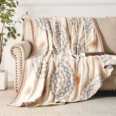 Katoenen Deken - Bohemian Mandala Met Decoratieve Uitstraling