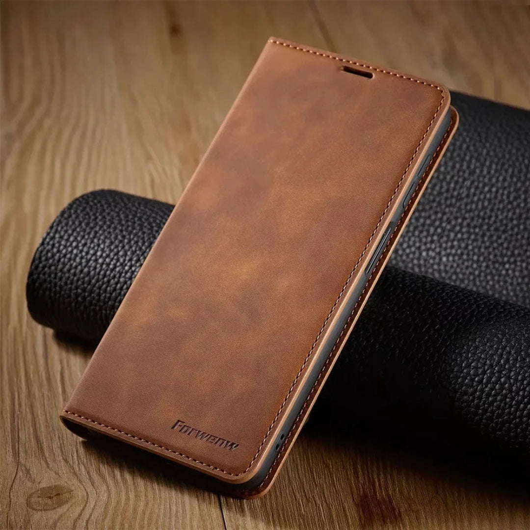 Samsung Hoesje - Luxe Leren Wallet Case Met Magneetsluiting