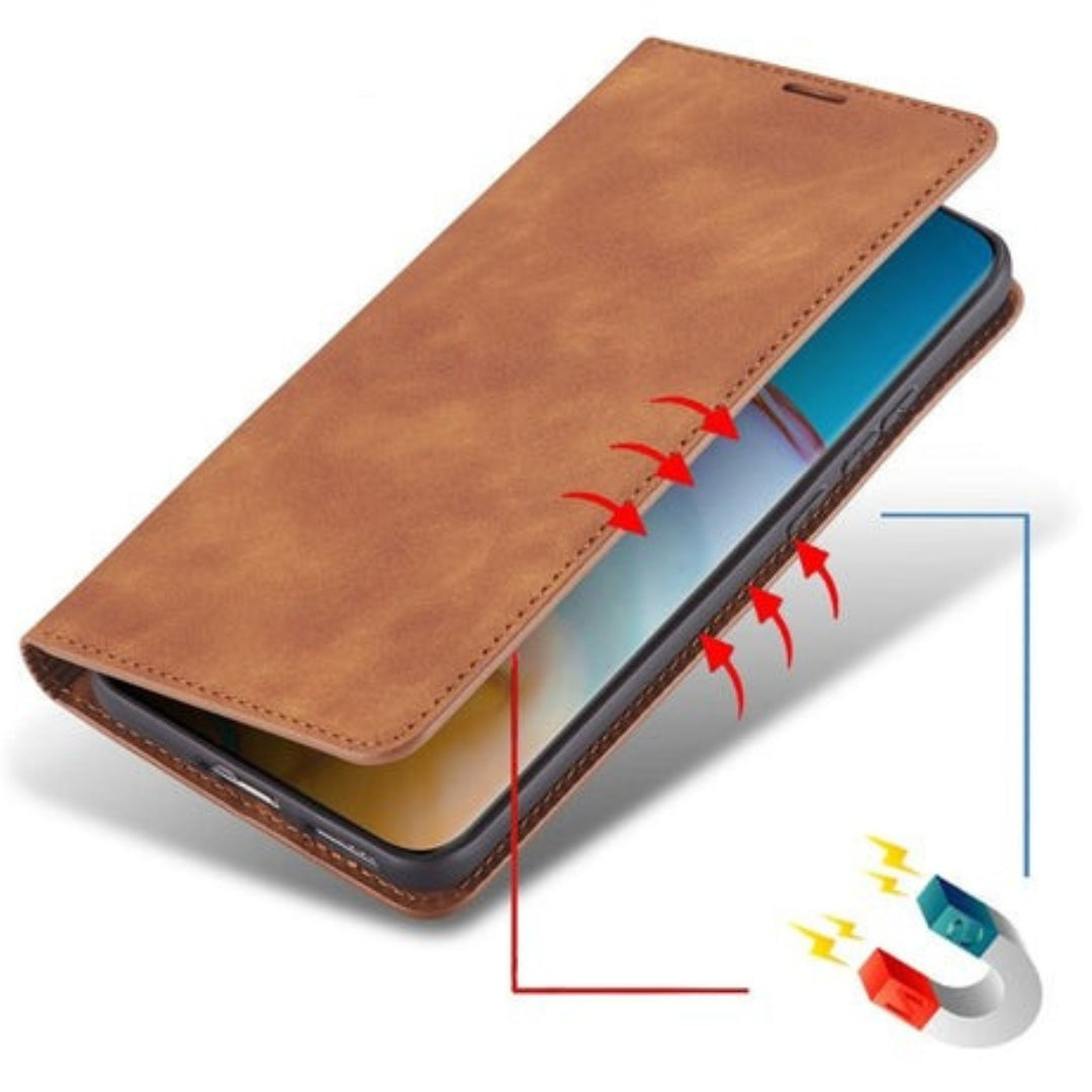 Samsung Hoesje - Luxe Leren Wallet Case Met Magneetsluiting
