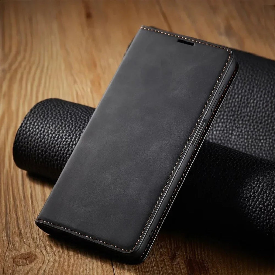 Samsung Hoesje - Luxe Leren Wallet Case Met Magneetsluiting