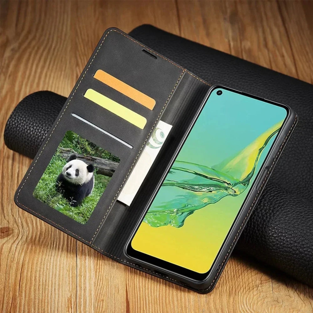 Samsung Hoesje - Luxe Leren Wallet Case Met Magneetsluiting