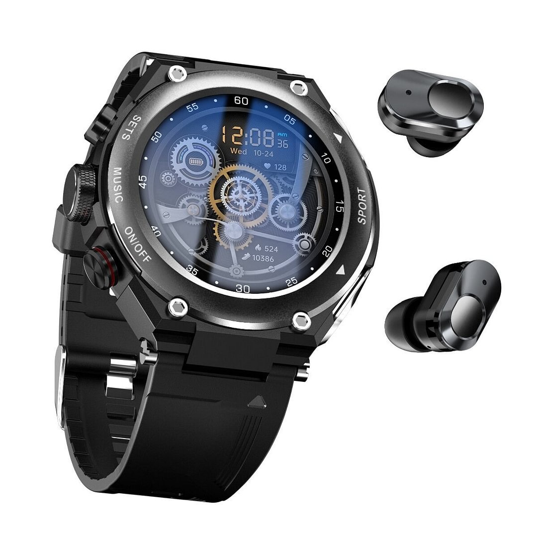 Smartwatch - draadloze earbuds - (voor iPhone & Android）