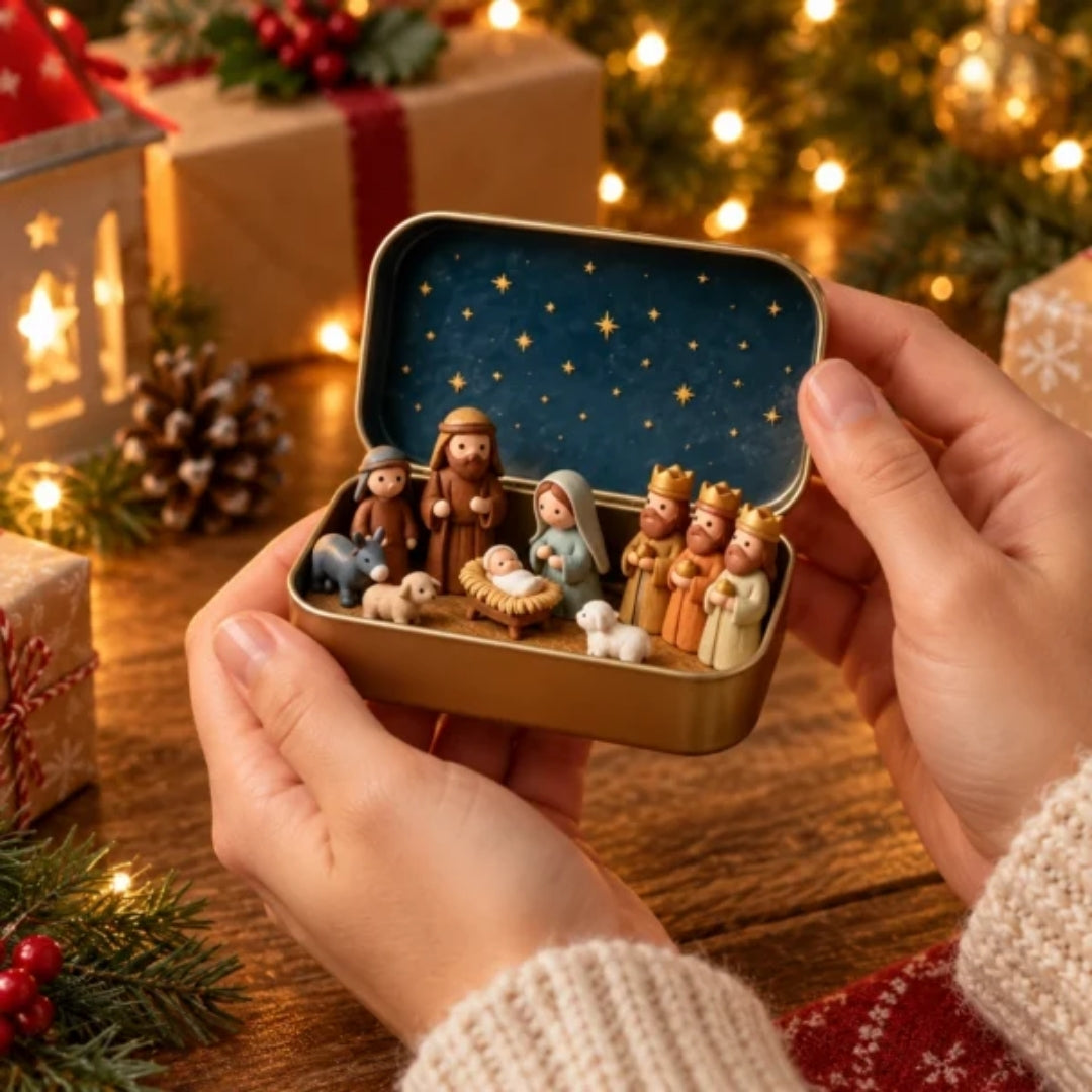 HolyGift - Kerststal in Een Stijlvol Doosje