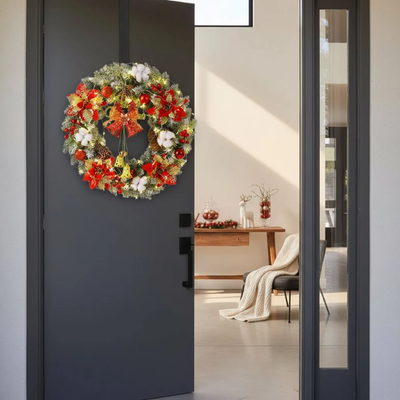 LED Kerstkrans - Klassieke Decoratie met Gouden Gloed