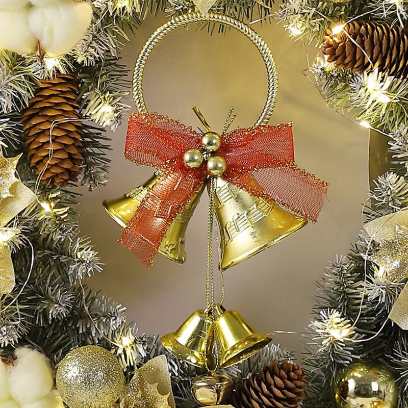 LED Kerstkrans - Klassieke Decoratie met Gouden Gloed