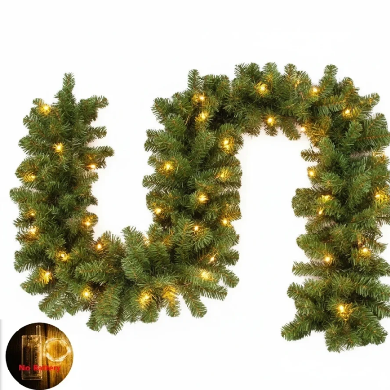 Groene Kerstkrans Decoratieslinger van 2.7M