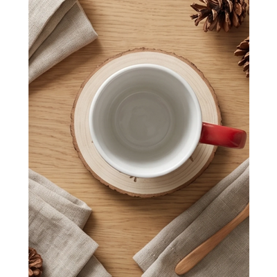 Kerstmok van Wit Keramiek met Scandinavisch Kerstmotief