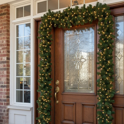 Groene Kerstkrans Decoratieslinger van 2.7M