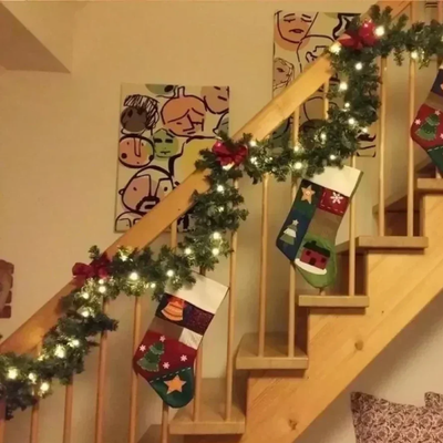 Groene Kerstkrans Decoratieslinger van 2.7M