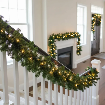 Groene Kerstkrans Decoratieslinger van 2.7M