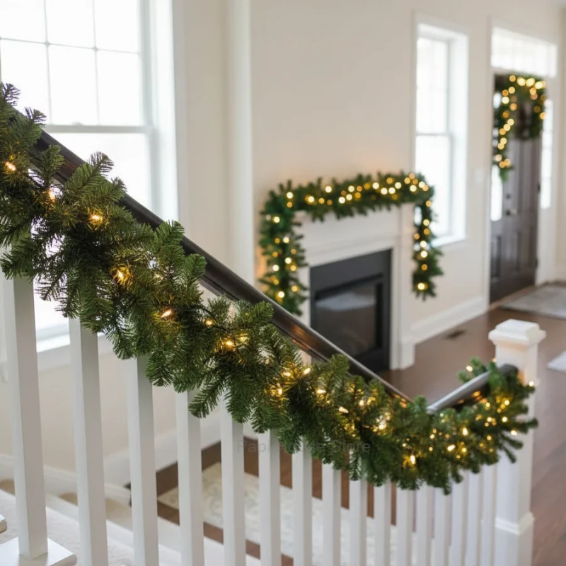 Groene Kerstkrans Decoratieslinger van 2.7M