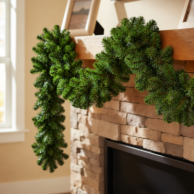 Groene Kerstkrans Decoratieslinger van 2.7M