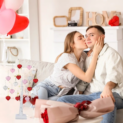 Love Tree™ – LED Berkenboom Met 18 Hartornamenten