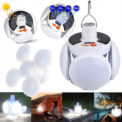 Solvix - Lampe - Éclairage solaire pliable 2-en-1 pour l'intérieur et l'extérieur