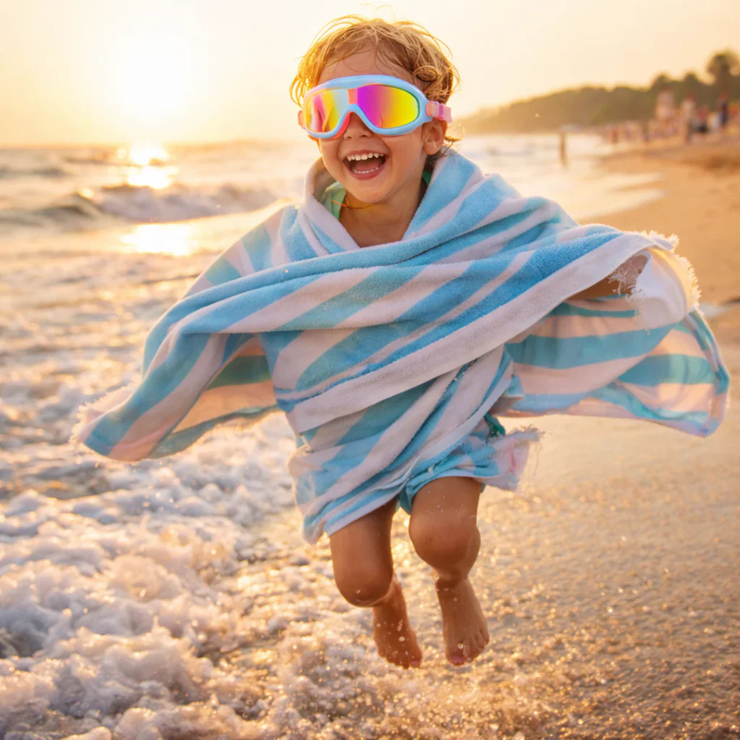 AquaVision - Lunettes de Natation Enfants - Avec Protection Auriculaire & Vision Claire