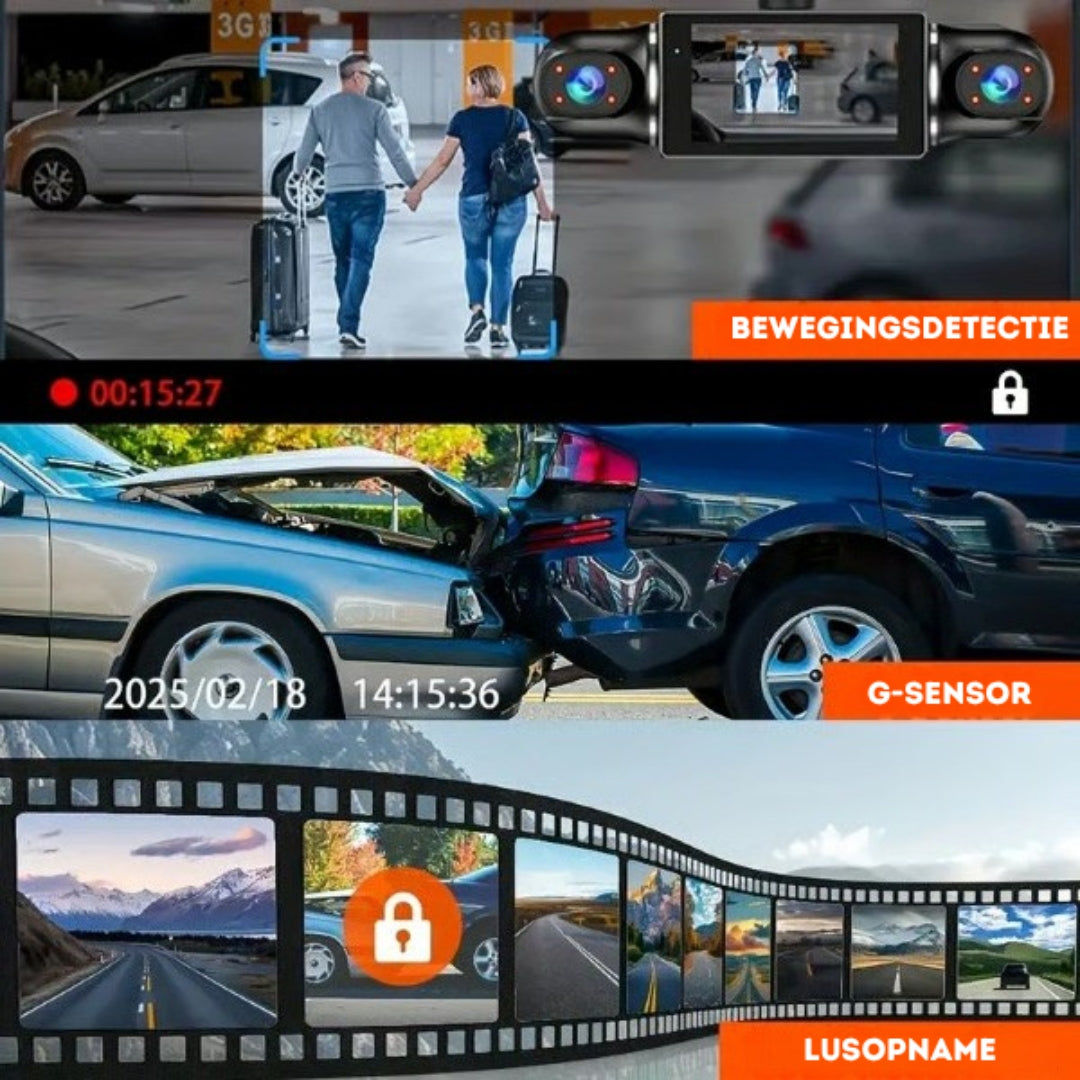 Dashcam - Enregistrement 4 canaux pour une couverture complète du véhicule