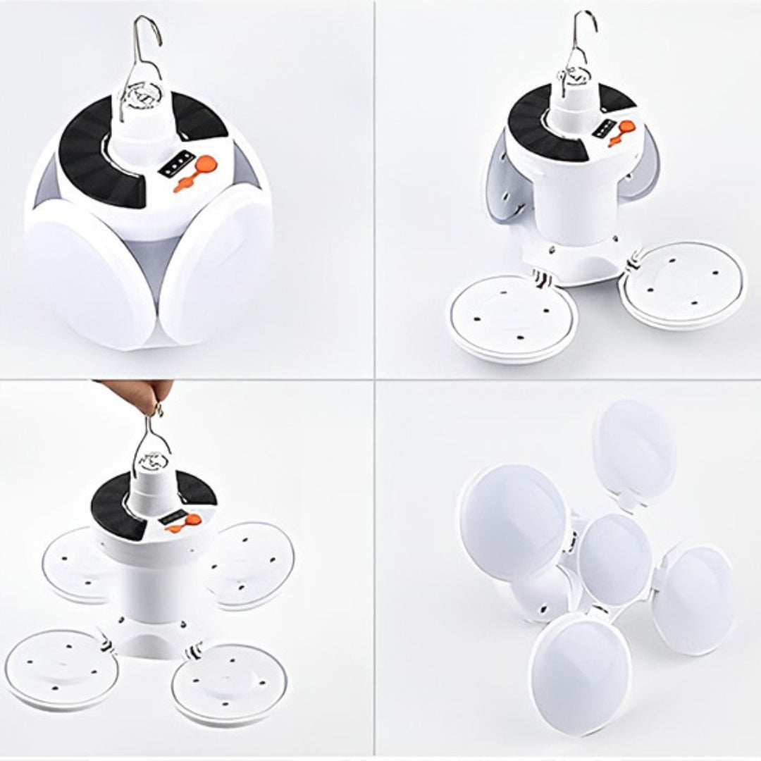 Solvix - Lampe - Éclairage solaire pliable 2-en-1 pour l'intérieur et l'extérieur