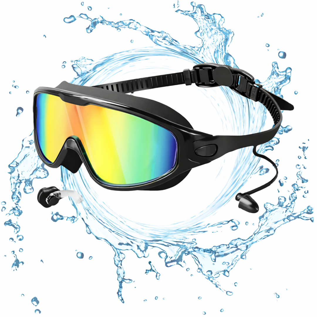 AquaVision - Lunettes de Natation Enfants - Avec Protection Auriculaire & Vision Claire