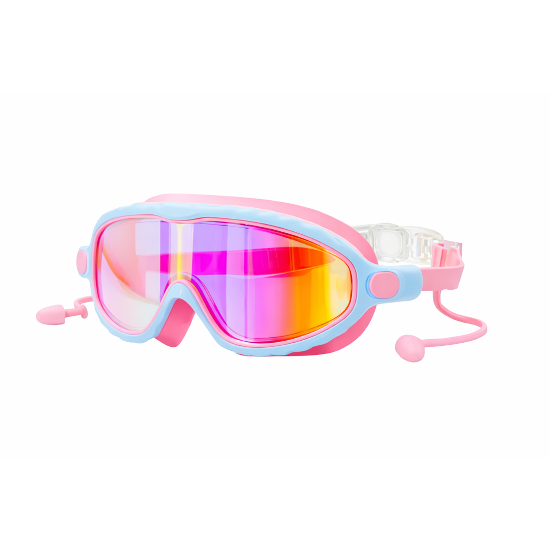 AquaVision - Lunettes de Natation Enfants - Avec Protection Auriculaire & Vision Claire