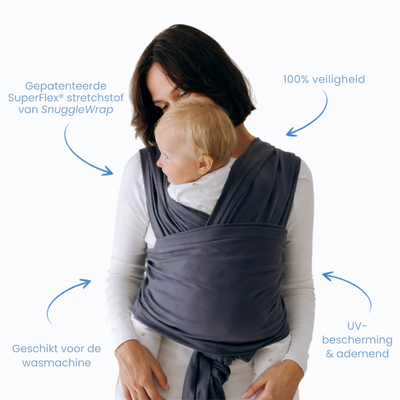 Écharpe de portage pour bébé - Portage confortable et ergonomique