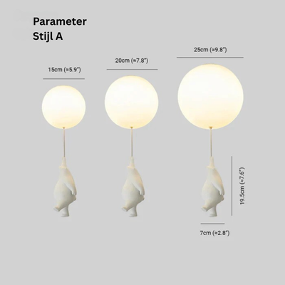 Plafondlamp - Kinderlamp met Beer en Ballon - Cloudino