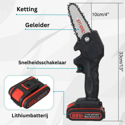 Kettingzaag - Compacte Accu Snoeizaag - PowerTrim