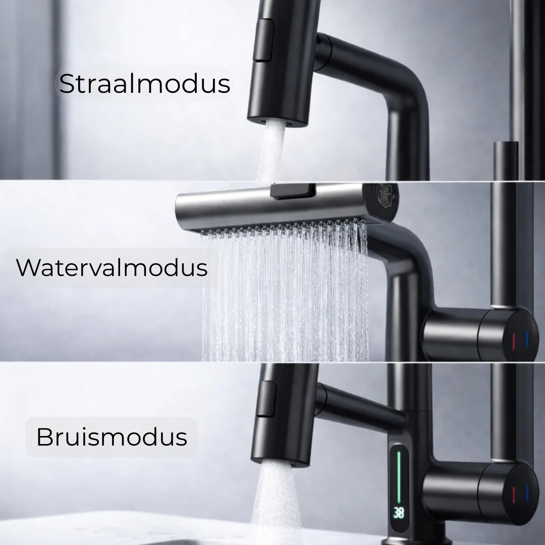 Waterkraan - Uittrekbare Kraan met 5 Straalstanden - FlexiTap