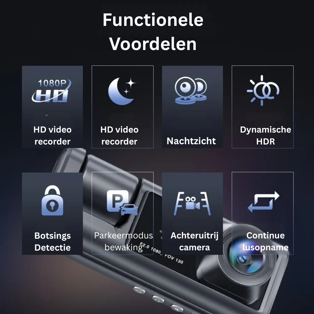 Dashcam - Full HD Autocamera met Nachtzicht - Nexdrive