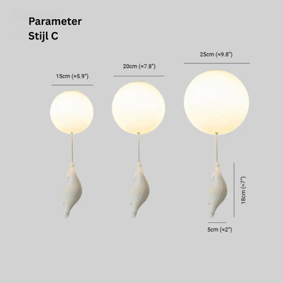 Plafondlamp - Kinderlamp met Beer en Ballon - Cloudino