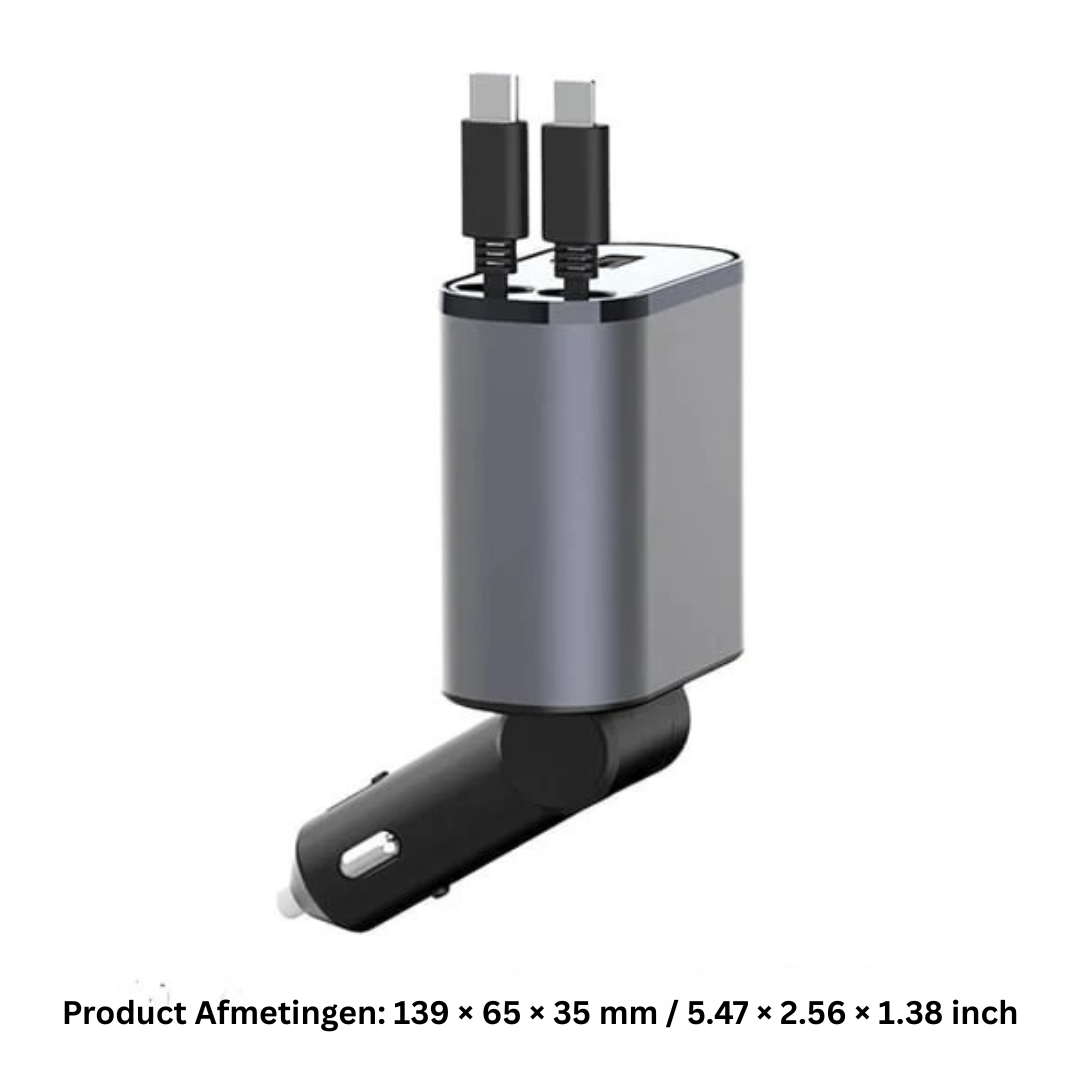 Auto Snellader - Uitschuifbare Fast Charger - NexDrive