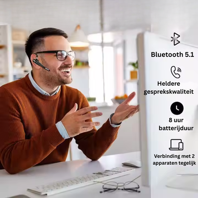 Bluetooth Headset - Draadloze Headset met Dual Mic - Nexarion