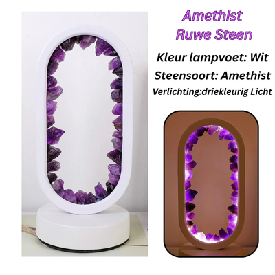 Amethist Lamp - Handgemaakte Kristallamp - Veluné
