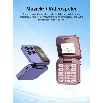 Mini Telefoon - Opvouwbare Dual SIM Klaptelefoon - Nexoflip