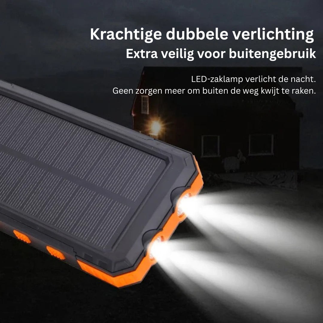Powerbank - Solar Oplader met Zaklamp - Voltique