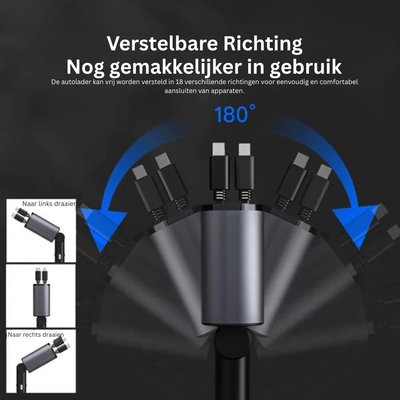 Auto Snellader - Uitschuifbare Fast Charger - NexDrive