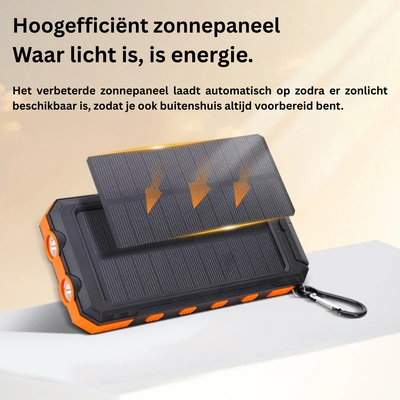 Powerbank - Solar Oplader met Zaklamp - Voltique
