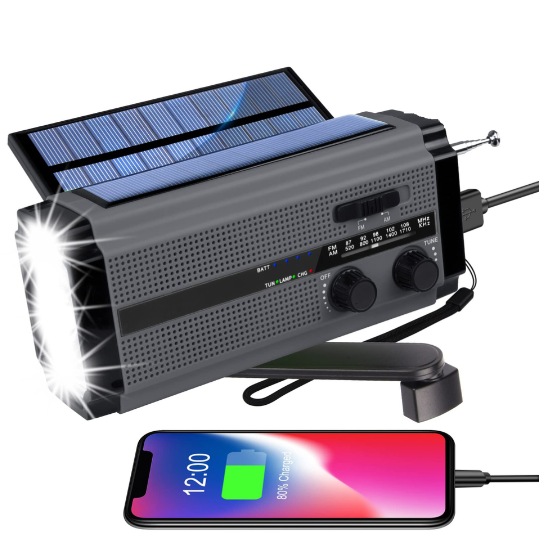 Noodradio - Dynamo Solar Noodradio met Powerbank - SafeCore