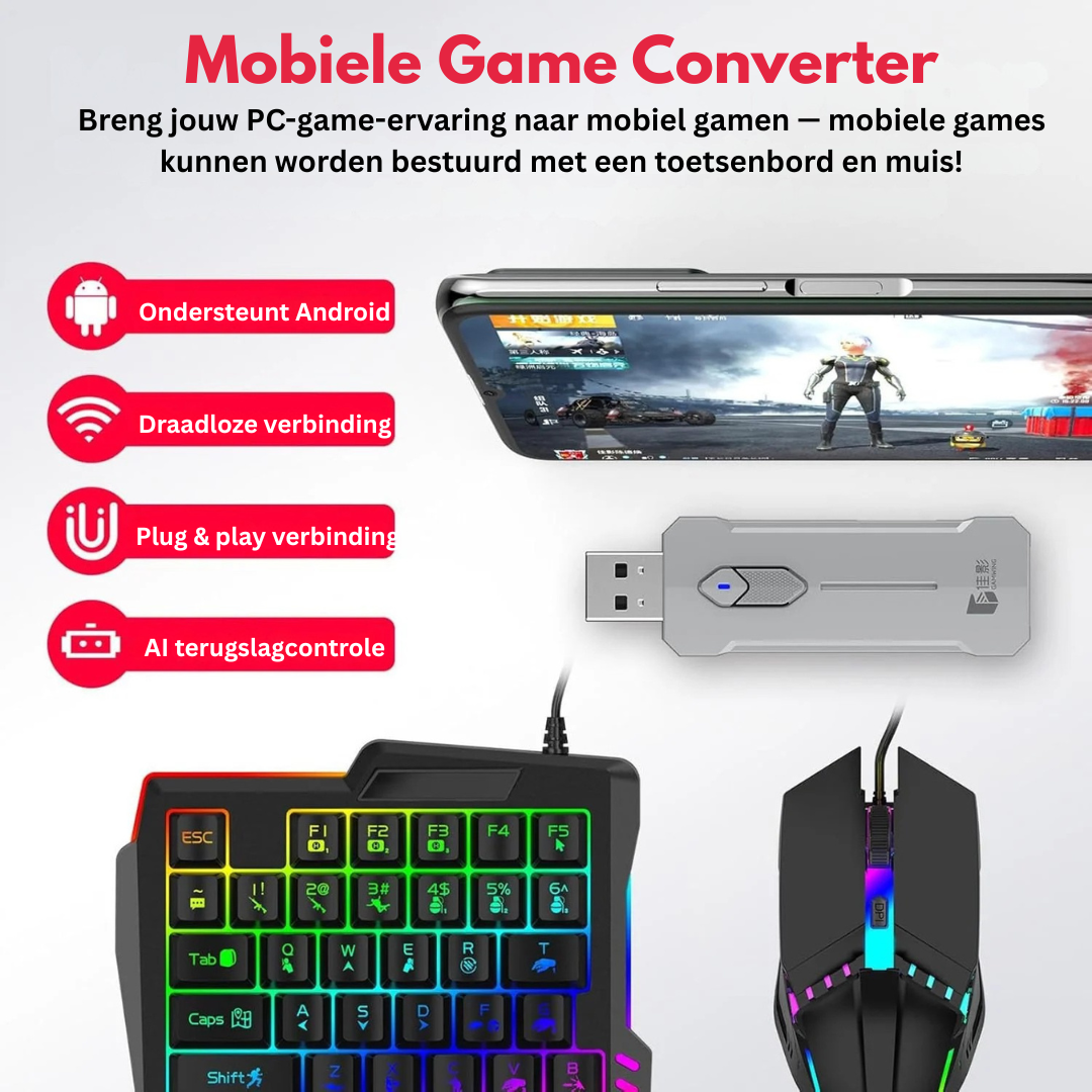 RGB Gaming Toetsenbord met Muis - Ergonomische Set - Nexvex