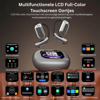 Bluetooth Oortjes - Real-Time Vertaling met LCD Touchscreen - Voxalink