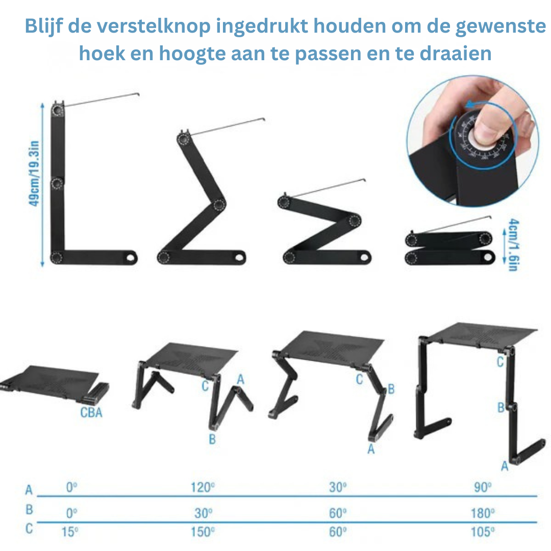 Laptop standaard - 360° Ergonomische Verstelbare Stand - Nexivor