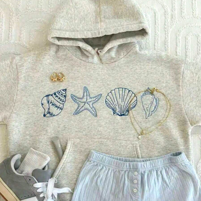 Casual Hoodie met Zomerse Print - Soléa