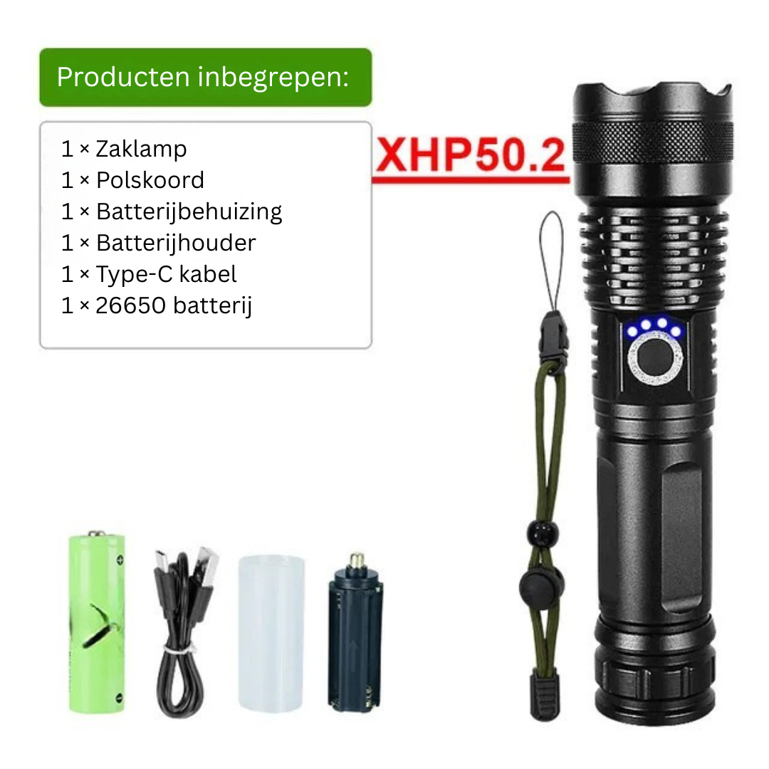 Oplaadbare Krachtige LED Zaklamp - Lumicron