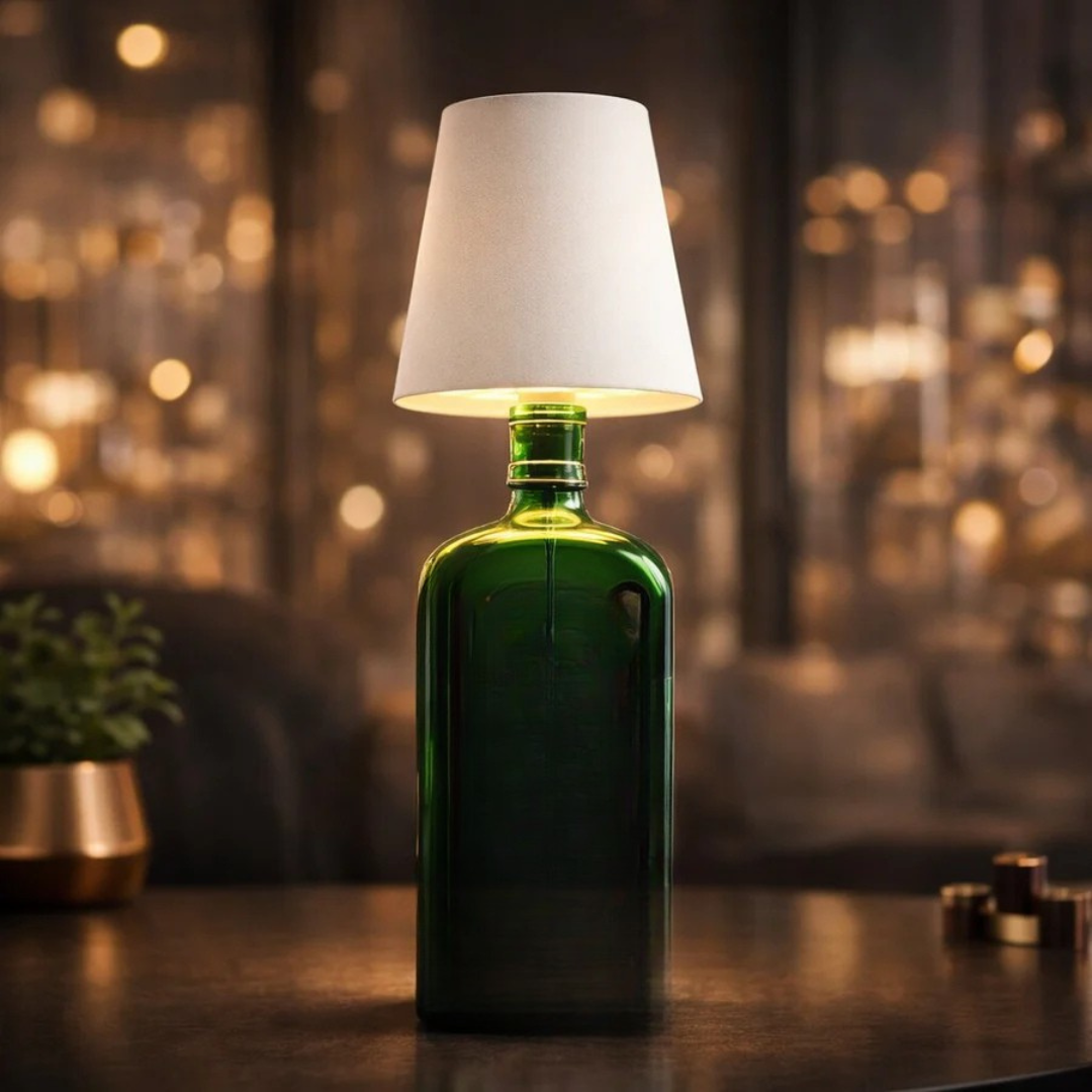 Tafellamp - Draadloze Fleslamp met Sfeerverlichting - GlowBottle