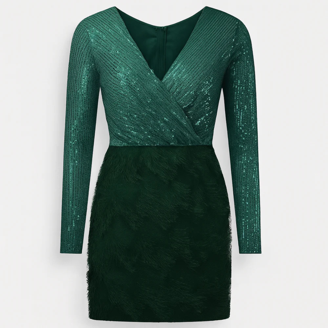 Jurk - Glamoureuze Pailletten Avondjurk - Celestique