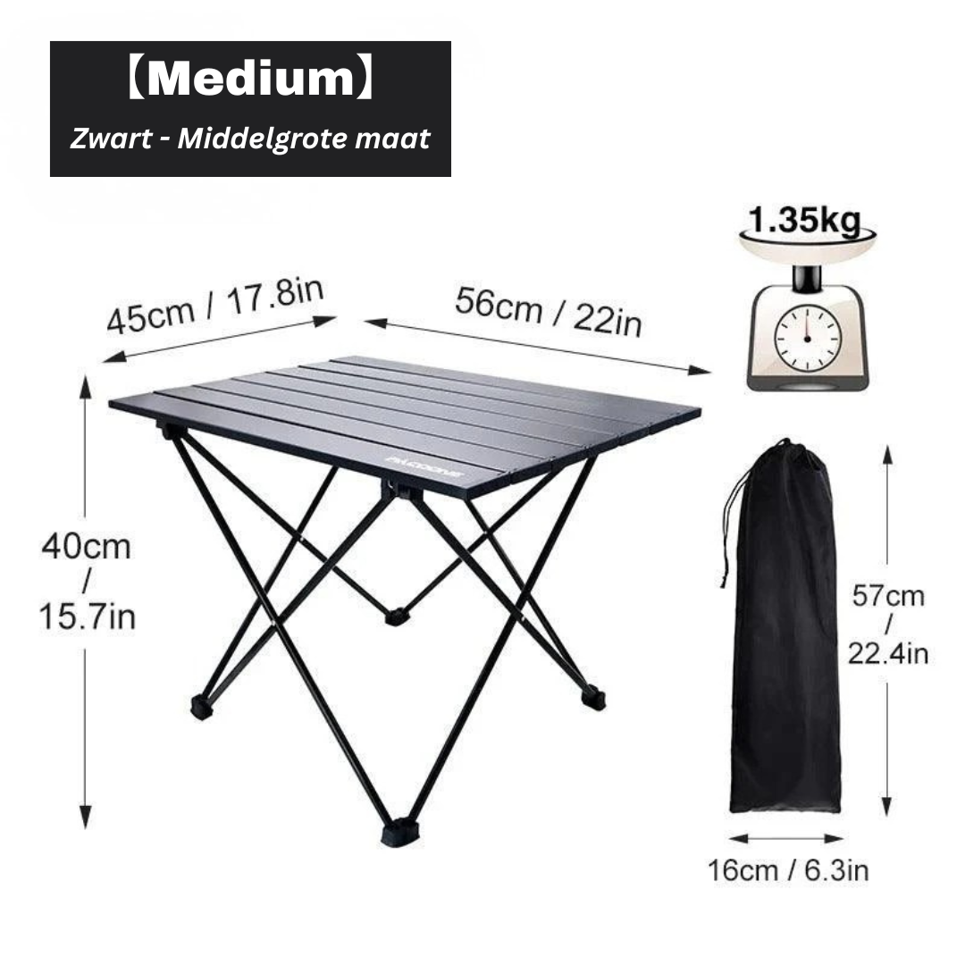Aluminium klaptafel - Lichtgewicht Campingtafel - Trekova
