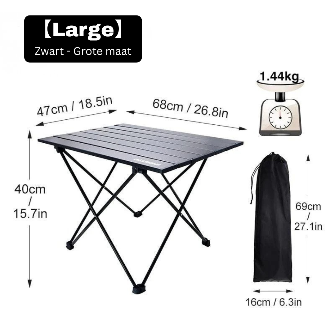Aluminium klaptafel - Lichtgewicht Campingtafel - Trekova