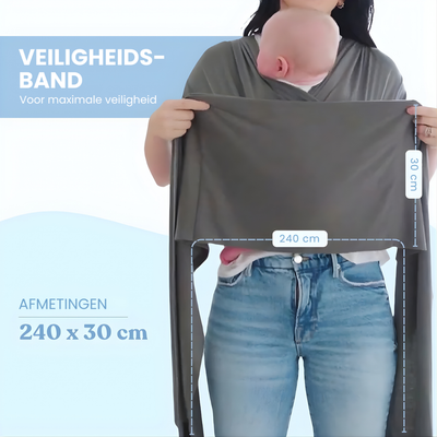 Écharpe de portage pour bébé - Portage confortable et ergonomique
